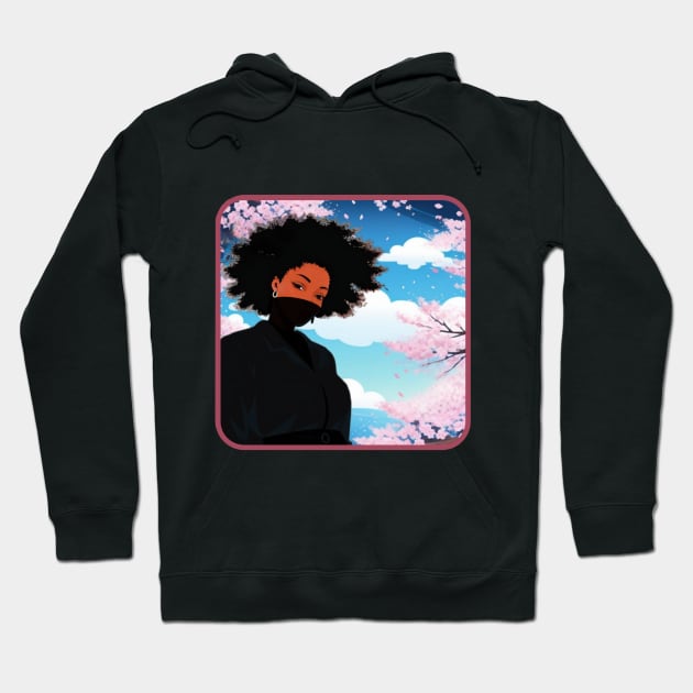 Sakura Ninja Girl Hoodie by Visionary Vibe Apparel